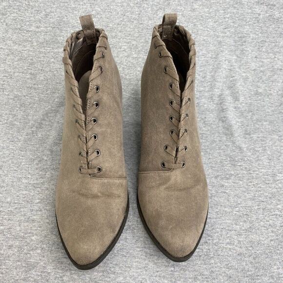 Coconuts by Matisse Booties Womens 8.5M Bamba Taupe Suede Ankle Boots Shoes - Picture 5 of 10